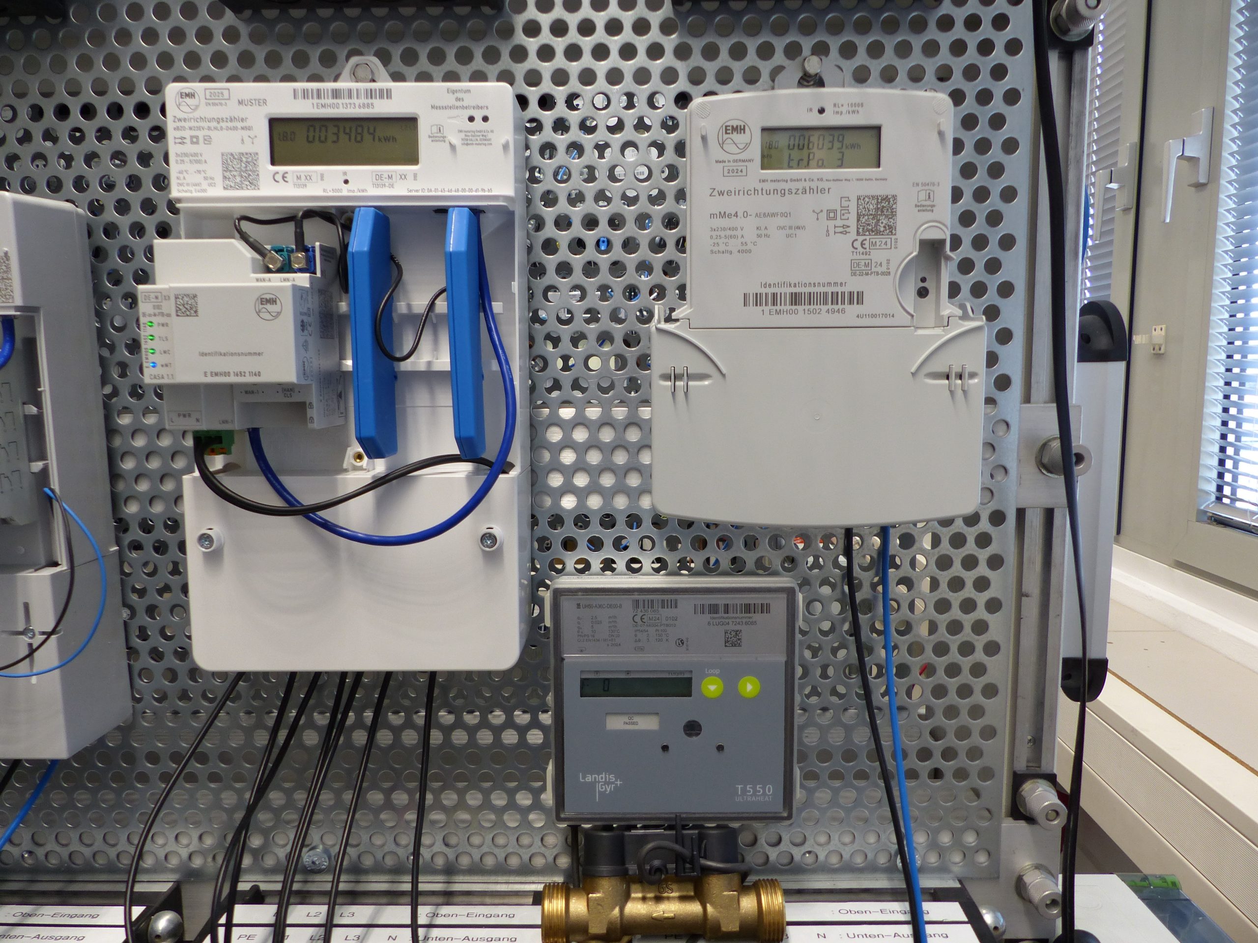 Ein Bild vom Labortest des wMBUS mit iMsys und Wärmezähler
